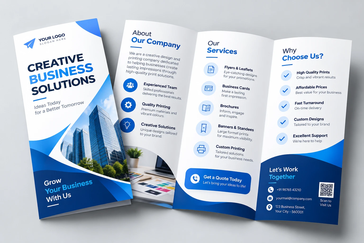 Creative Business Solutions tri-fold brochure sample